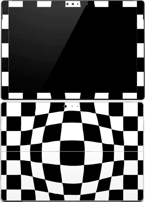 Black and White Zoomed Checkerboard Surface Pro (2017) Skin